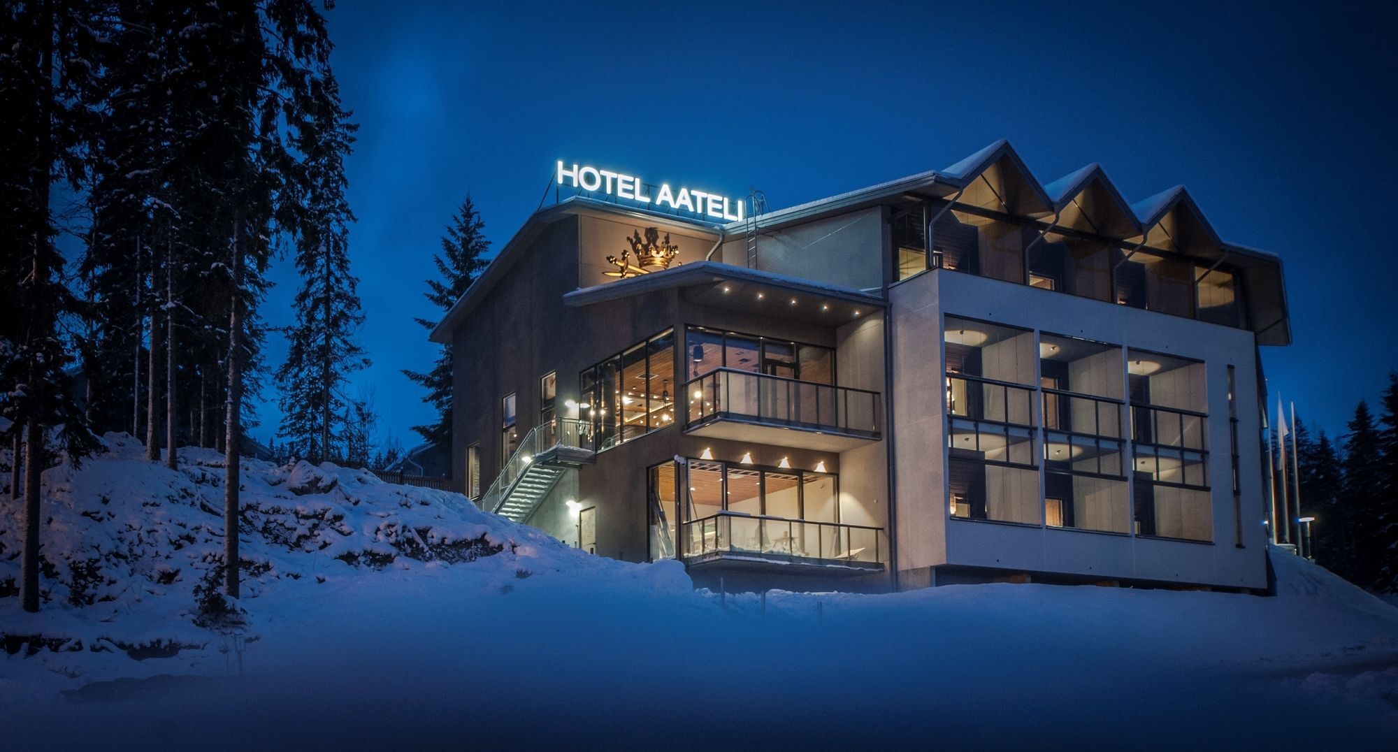 Hotel Aateli Hillside Vuokatti Exterior foto